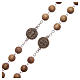 Rosary in light brown wood with Pope Francis talking prayer ITALIAN 8 mm s3