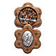 Flower case in olive wood with wooden rosary 5 mm s1
