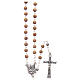 Flower case in olive wood with wooden rosary 5 mm s3