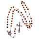 Flower case in olive wood with wooden rosary 5 mm s6