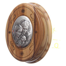 Oval case in olive wood with wooden rosary 5 mm