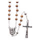 Oval case in olive wood with wooden rosary 5 mm s3