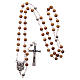 Oval case in olive wood with wooden rosary 5 mm s6