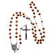 Heart case in olive wood with wooden rosary 5 mm s6
