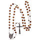 Square case in olive wood with wooden rosary 5 mm s6