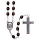 Rosary in wood Our Lady of Lourdes 4x3 mm grains s2