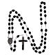 Our Lady of Lourdes wooden rosary 4 mm beads, black s4