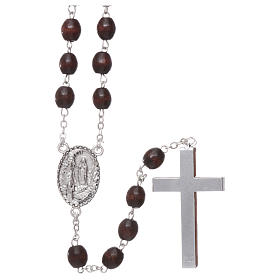 Rosenkranz Palisanderholz Perlen 4mm Gottesmutter von Lourdes