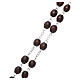 Our Lady of Lourdes wooden rosary 4 mm beads, dark brown s3