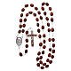 Rosary in natural wood Our Lady of Lourdes 4x3 mm grains s4