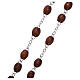 Wood rosary Our Lady of Lourdes natural wood beads 4 mm s3