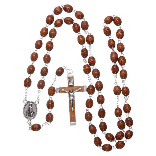 Rosenkranz Holz Perlen 6mm Gottesmutter von Fatima 4