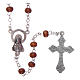 Rosary in wood 1x2 mm grains, natural colour s2