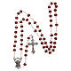 Rosary in wood 1x2 mm grains, natural colour s4