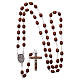 Rosary in wood 4x3 mm grains, natural colour s4