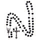 Rosary in wood 3x4 mm grains, black s4