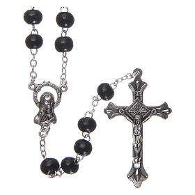 Rosary black wood 4 mm