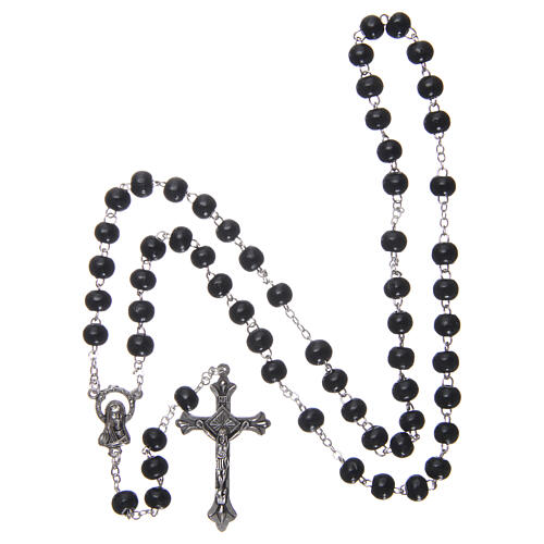 Rosary black wood 4 mm 4