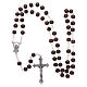 Rosary in wood 3x4 mm grains, dark brown s4