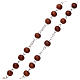 Rosary in wood 3x4 mm grains, natural colour s3