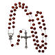 Rosary in wood 3x4 mm grains, natural colour s4