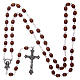 Rosary in wood 4x3 mm grains, natural wood s4
