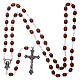 Rosary of natural wood 4 mm beads s4