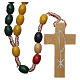 Missionary rosary with wood grains and silk setting s1
