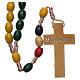 Missionary rosary with wood grains and silk setting s2