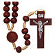 Rosary in raw wood with snap-hook 4 mm s1