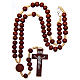 Rosary in raw wood with snap-hook 4 mm s4