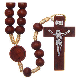 Wood rosary with lobster clasp 4 mm