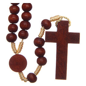 Wood rosary with lobster clasp 4 mm
