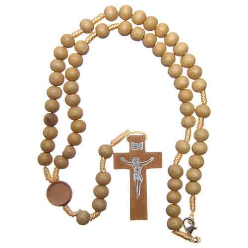 Rosary in raw wood 4 mm 4