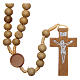 Rosary in raw wood 4 mm s1