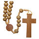 Rosary in raw wood 4 mm s2