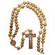 Rosary with pale wood beads 4 mm s4