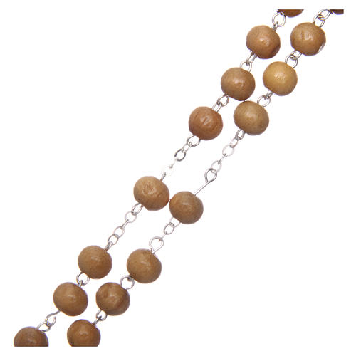 Rosary in real olive wood with 6mm round beads 3
