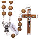 Rosary in real olive wood with 6mm round beads s1