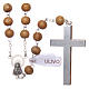 Rosary in real olive wood with 6mm round beads s2
