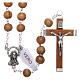 Rosary with round beads of real olive wood 6 mm s1