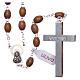 Rosary in olive wood with 8mm oval beads s2