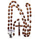 Rosary in olive wood with 8mm oval beads s4