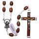 Rosary with oval beads of real olive wood 8 mm s1