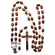 Rosary with oval beads of real olive wood 8 mm s4