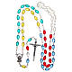 Oval missionary rosary in multicoloured plastic 8x5 mm s4