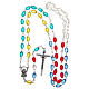 Missionary rosary multicolor plastic oval beads 8x5 mm s4
