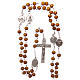 Wearable olive wood rosary 8 mm with medals s4