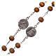 Wearable rosary olive wood beads 8 mm avec medals s3