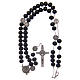 Saint Benedict rosary beads in black wood with medals s4